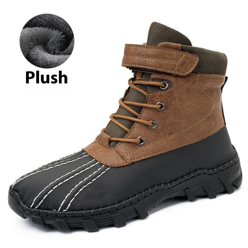Unisex Winter Fleece Snow Boots - Waterproof Anti-Slip Work Boots