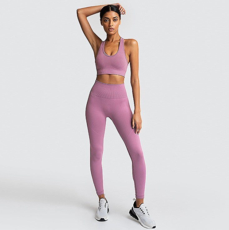 Sömlös gym Set Nylon kvinna Sportskläder