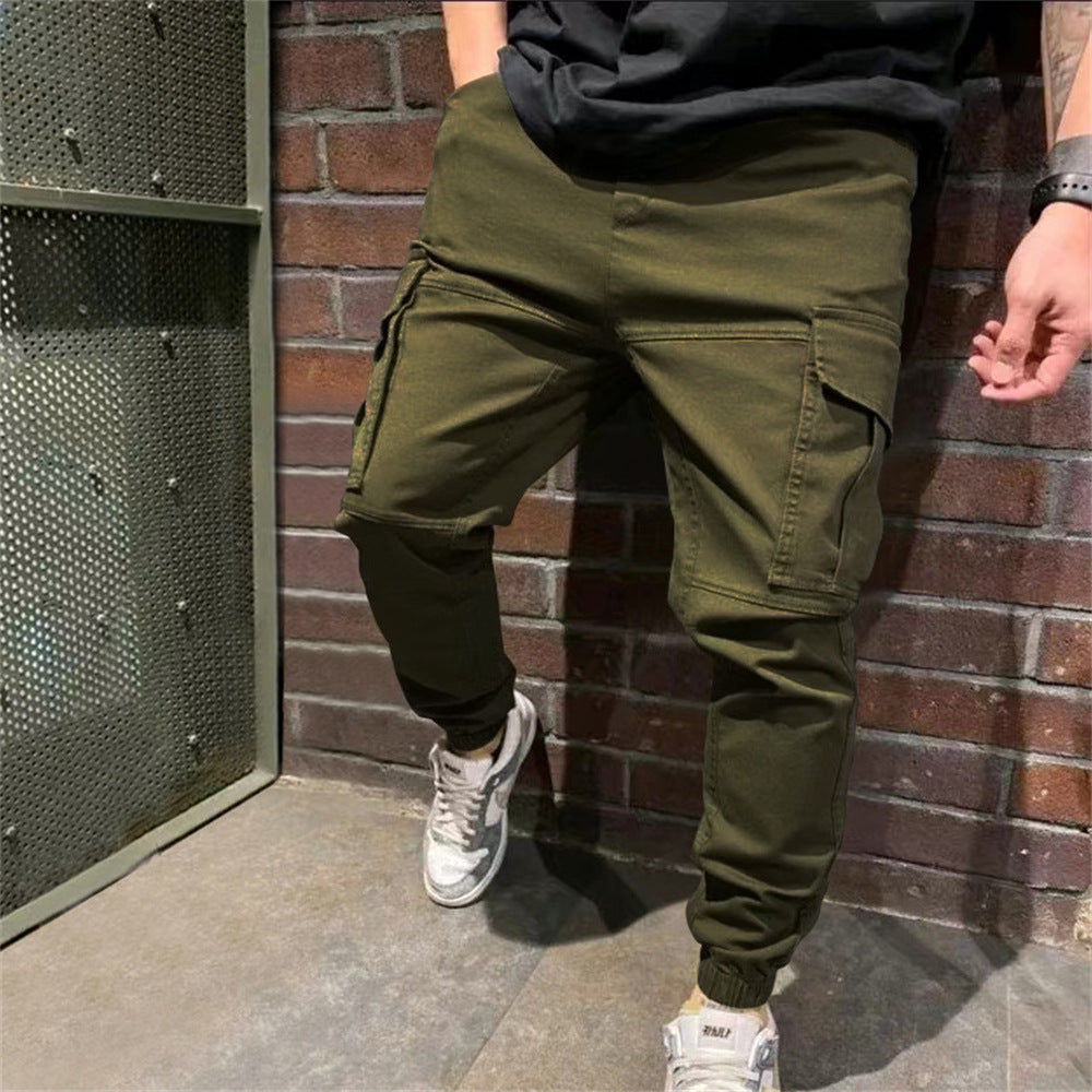 Herrsportbyxor med fickor Casual Cargobyxor