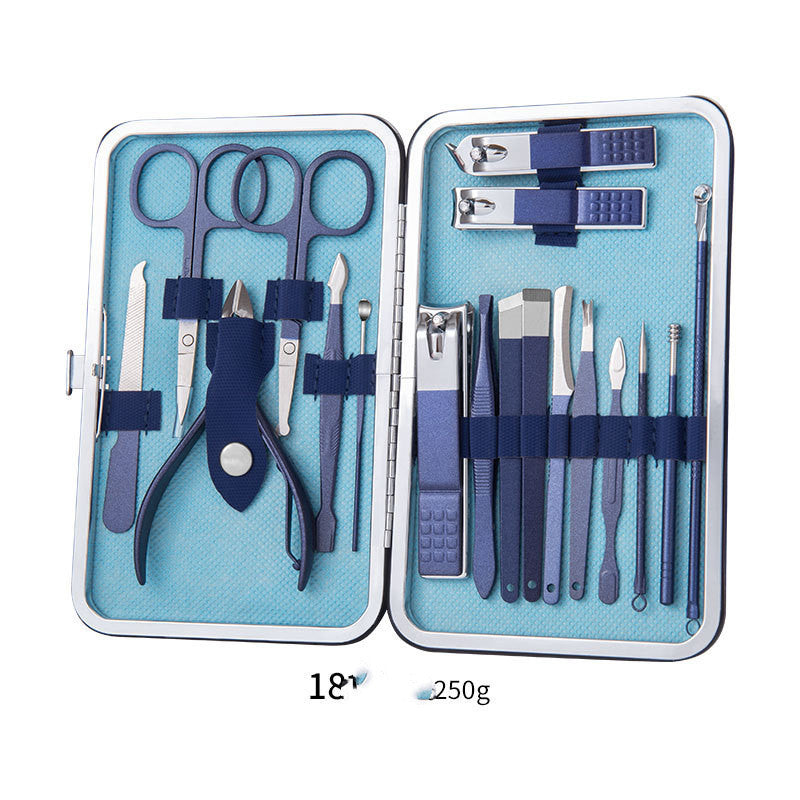 Professional Stainless Steel Grooming Set - 7-20 Pieces Heat Treatment | Multiple Colors Leather Case