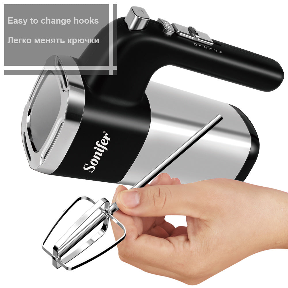 5 hastigheter 500W hög effekt elektrisk mat Mixer Hand Mixer Dough Mixer Ägg slår hand Mixer för kök 220V