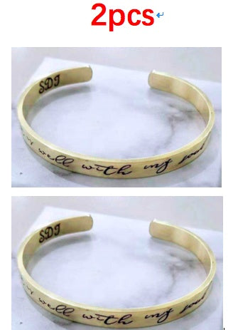 Mantra armband med citat rostfritt stål Cuff Inspirerande smycken Graduation Gåva