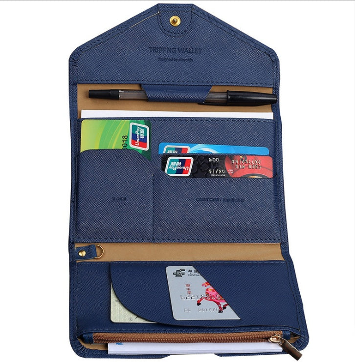 Multifunctional Travel Bag Passport Foldable Credit Card Holder Money Wallet ID Document Flight Ticket License Bag