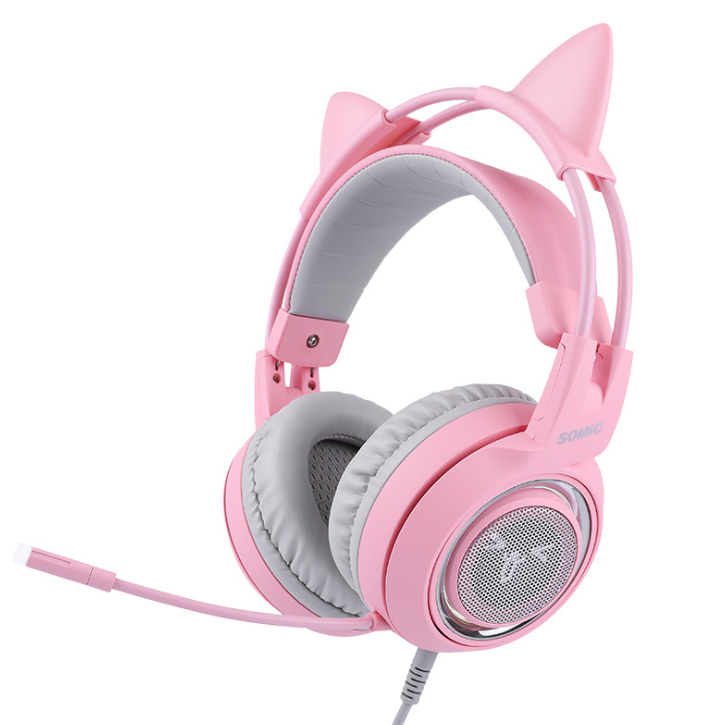 G951 Gaming Headset USB 7.1 Virtual Surround Sound Headset LED Cat Ear-hörlurar