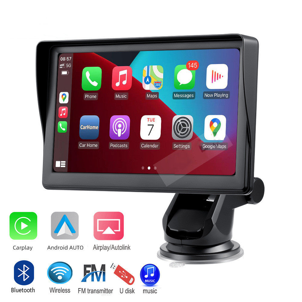 7" IPS Car Smart Screen X70 - Wireless CarPlay & Android Auto - 1024x600 HD - 19x11x2.5cm - Linux System