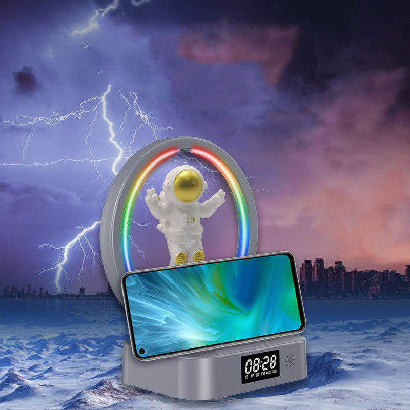 Magnetisk levitation Bluetooth-högtalare Astronaut Hem RGB Mini Radio TWS Ljudbox Utomhus trådlös subwoofer TF AUX USB