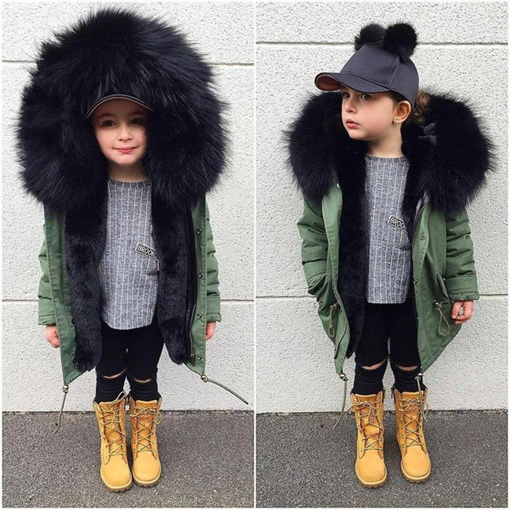 Manteau fausse fourrure enfant