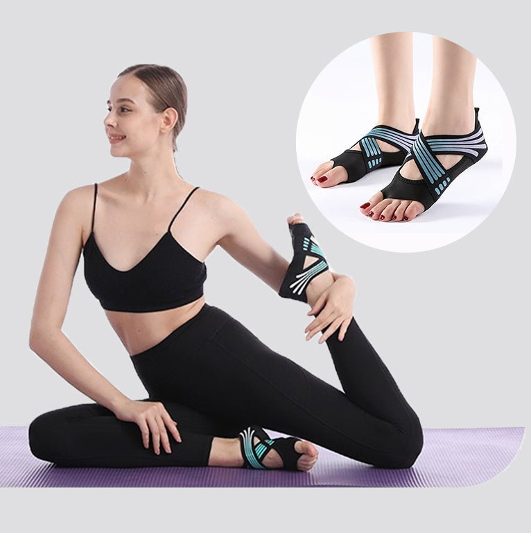 Professionella halkfria gymyogaskor Platta Mjuka Halksula Balett Fitness Dansskor Pilates Yogaskor Strumpor