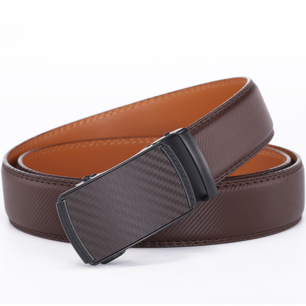 Men's Fashion Leather Belt Automatic Buckle - Effortless Style