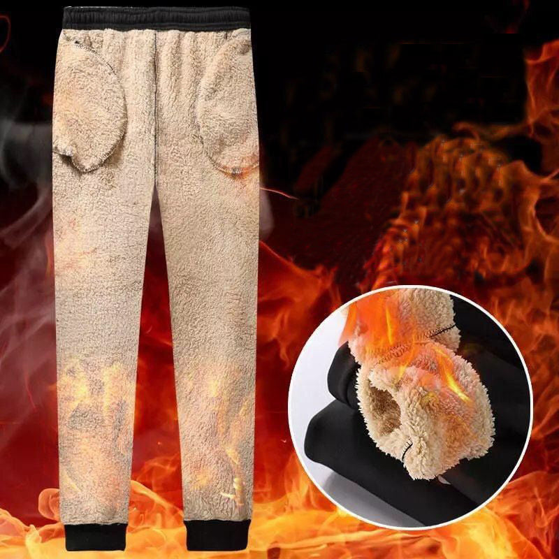Höst Vinterbyxor Herr Dam Byxor Varm Fleece Dragsko Byxor M-5XL