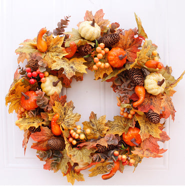 Guirlande de Simulation de citrouille, feuille de givre, Halloween, Thanksgiving, automne, accessoires de décoration pour la maison