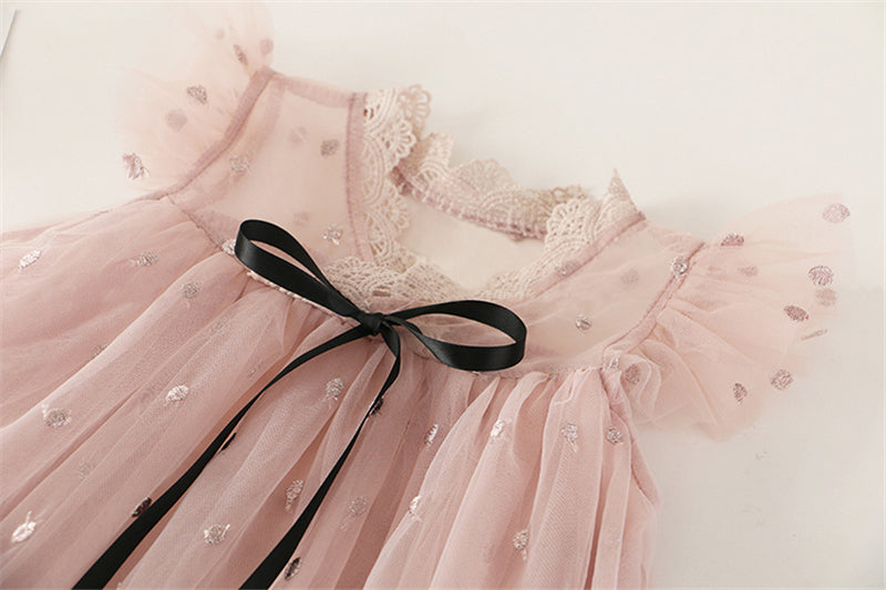 Robe décontractée en dentelle pour enfants de 3 à 8 ans