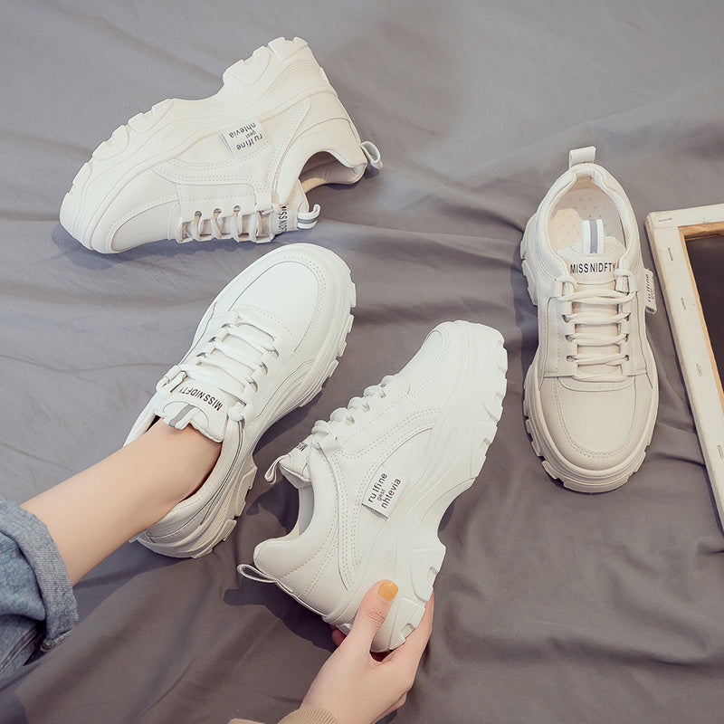 Thick Sole Network Red Sport Casual Small White Shoes Trendy Autumn
