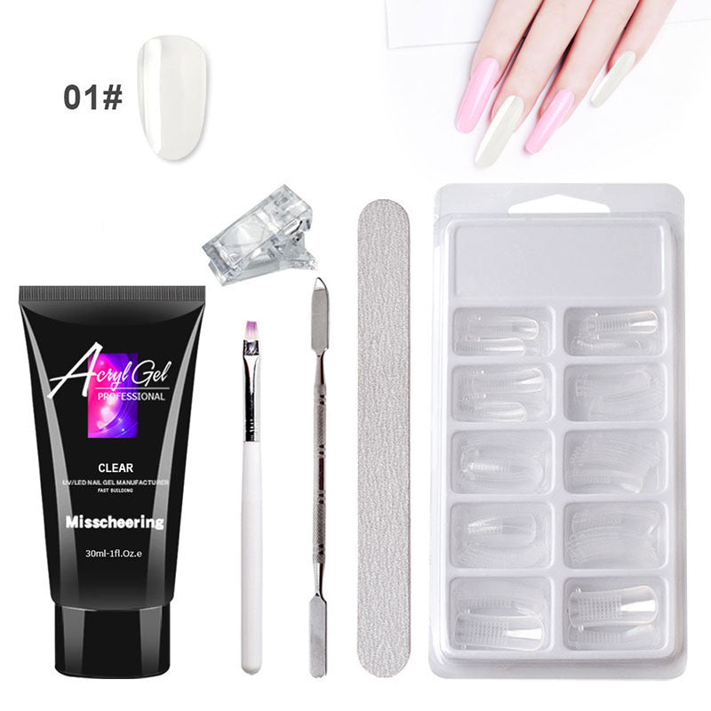 Painless Crystal Extension Gel Set - Quick Model Without Paper Holder | Professional Nail Art
