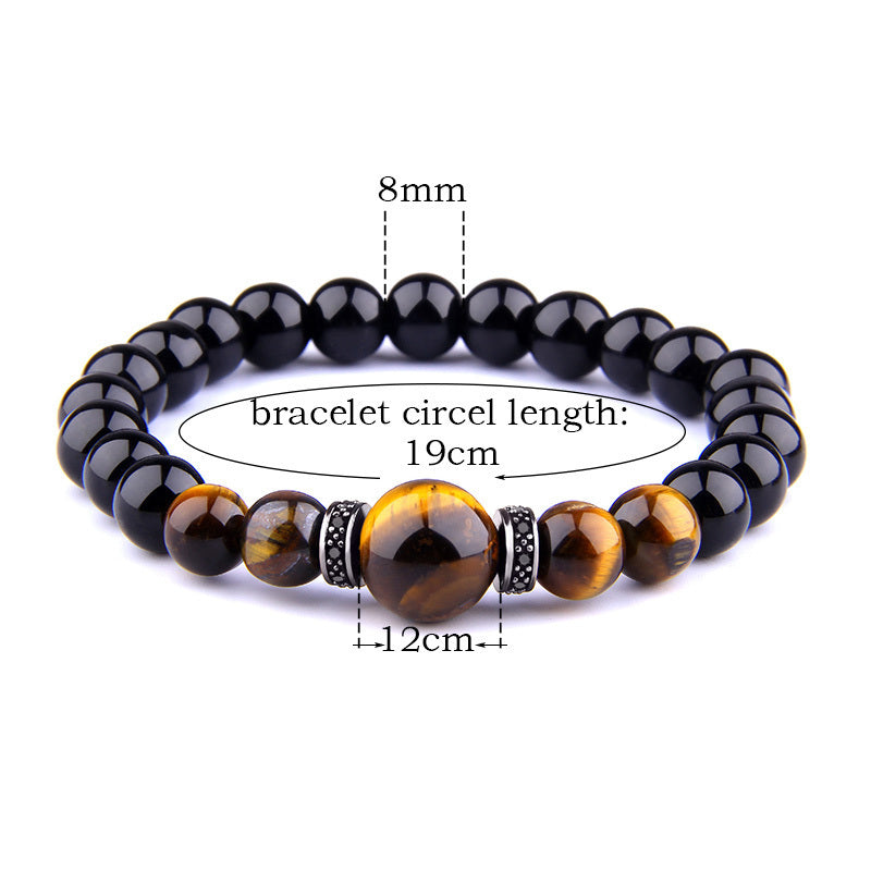 Naturstensarmband Tigerögonpärlorarmband för män