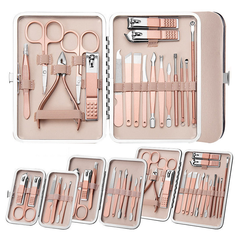 Professional Stainless Steel Grooming Set - 7-20 Pieces Heat Treatment | Multiple Colors Leather Case