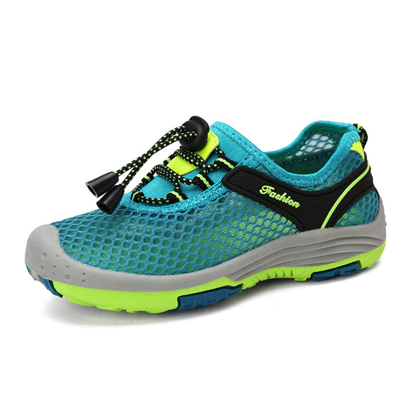 Chaussures de plage décontractées, chaussures en amont pour enfants, chaussures transfrontalières en amont pour garçons, maille d'été respirante, loisirs