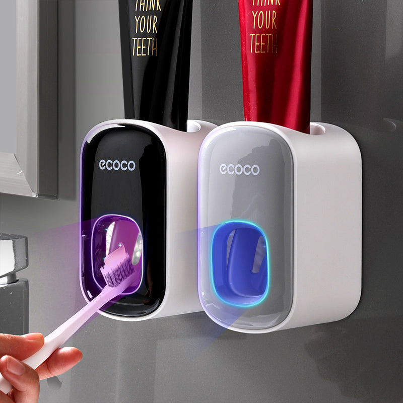 Porte-dentifrice automatique mural, ensemble d'accessoires de salle de bains, distributeur