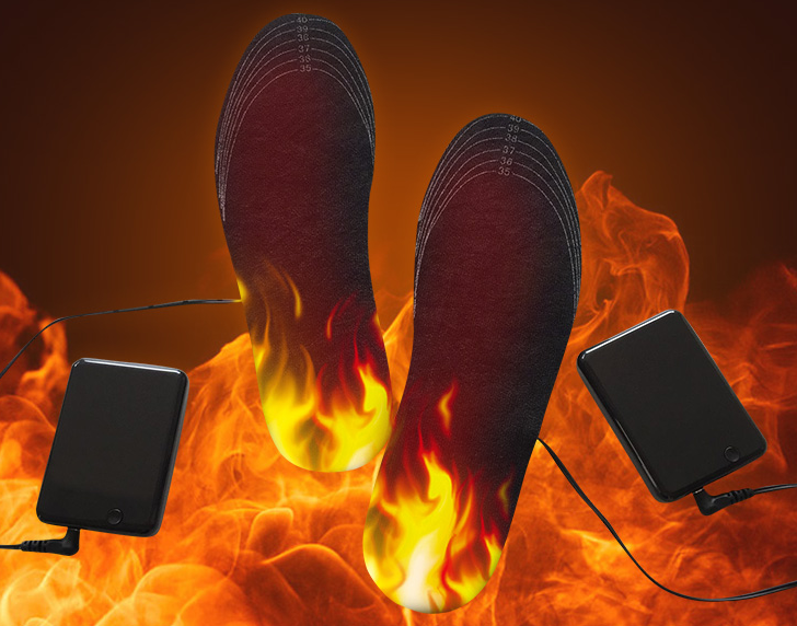Uppvärmda sulor USB uppladdningsbar