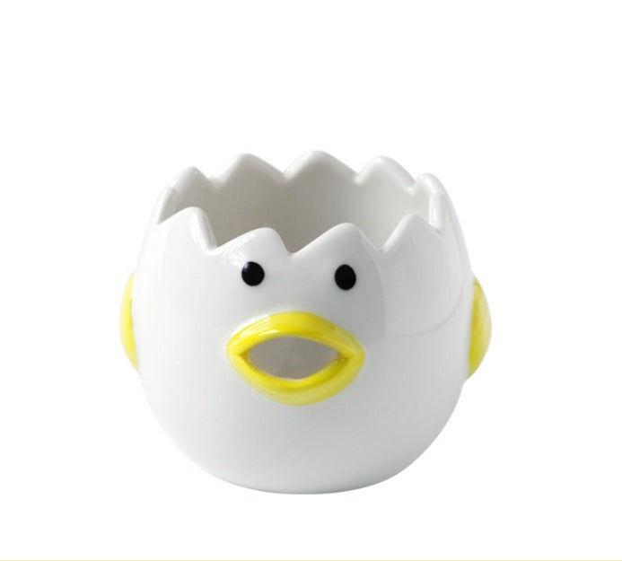 Cute Chicken Ceramic Egg White Separator Kitchen Accessories Practical Egg