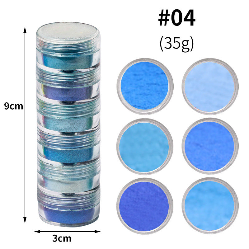6-Color Pearl Powder Set - Fluorescent Firework 36 Months | 1g Each Glitter Collection