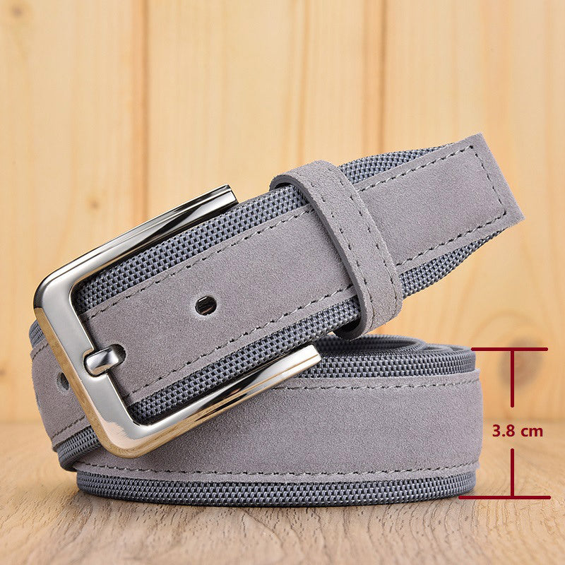 Men's Korean Creative Style Suede Belt - Cultural Inspiration