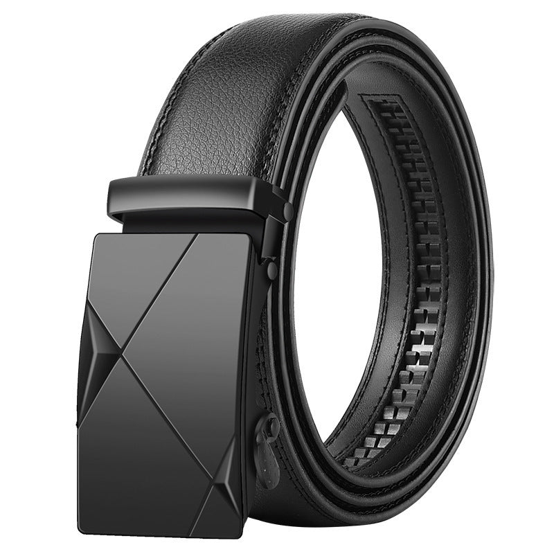 Men's Korean Style Leather Belt Automatic Buckle - Global Fashion