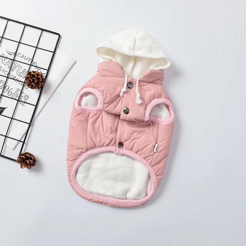 Vêtements chauds de gilet de chien de compagnie de coton