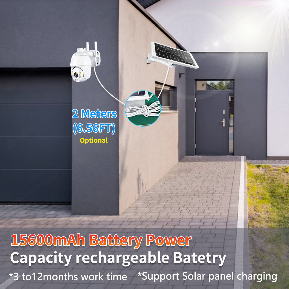 4G SIM-kortsäkerhetsskydd LTE-kamera 1080P IP WIFI Trådlös Smart Home CAM 8W Solpanel Batteri utomhus natt visuon