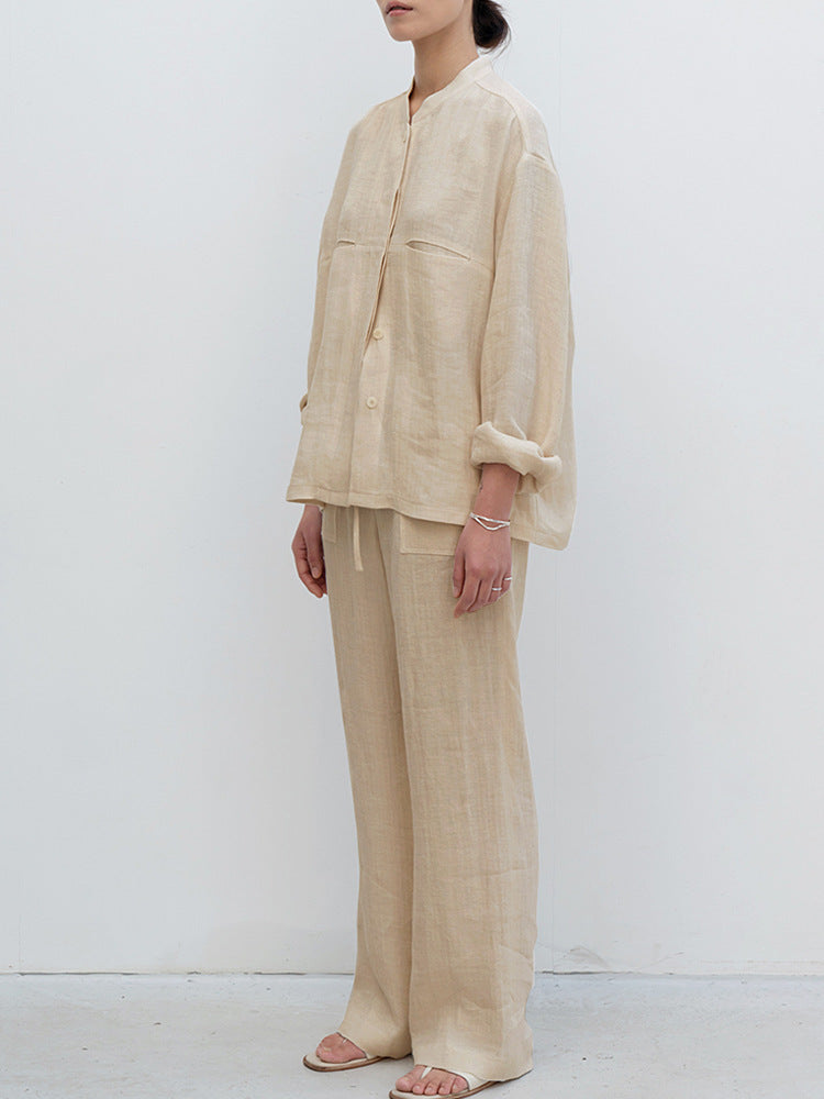 Elegant Autumn Linen Shirt for Women - Versatile & Stylish