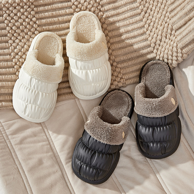 Removable Fluffy Slippers - Warm Fuzzy Shoes - Indoor Collection