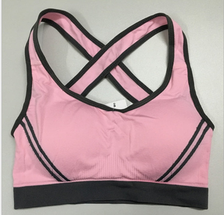 Femmes athlétique gilet rembourré débardeur gymnastique Fitness sport soutien-gorge Stretch coton sans couture respirant Yoga soutiens-gorge sous-vêtements