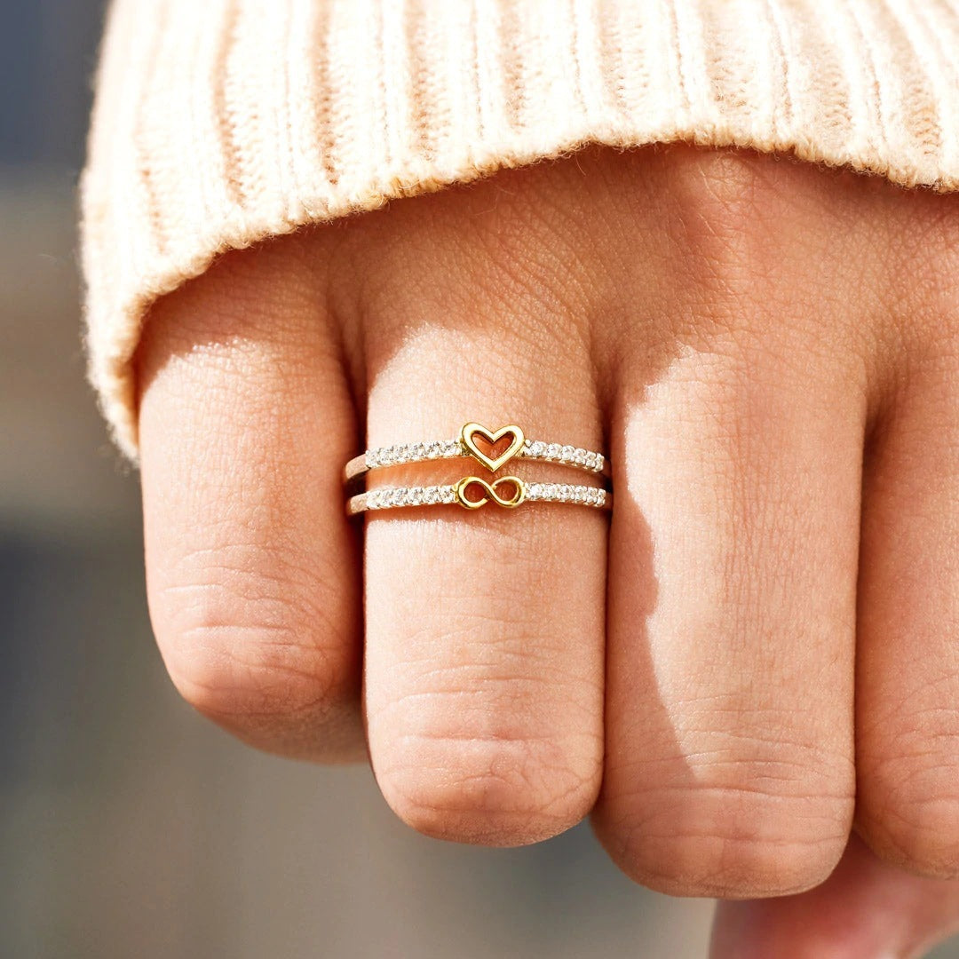 Bague incrustée de zircon de style européen et américain