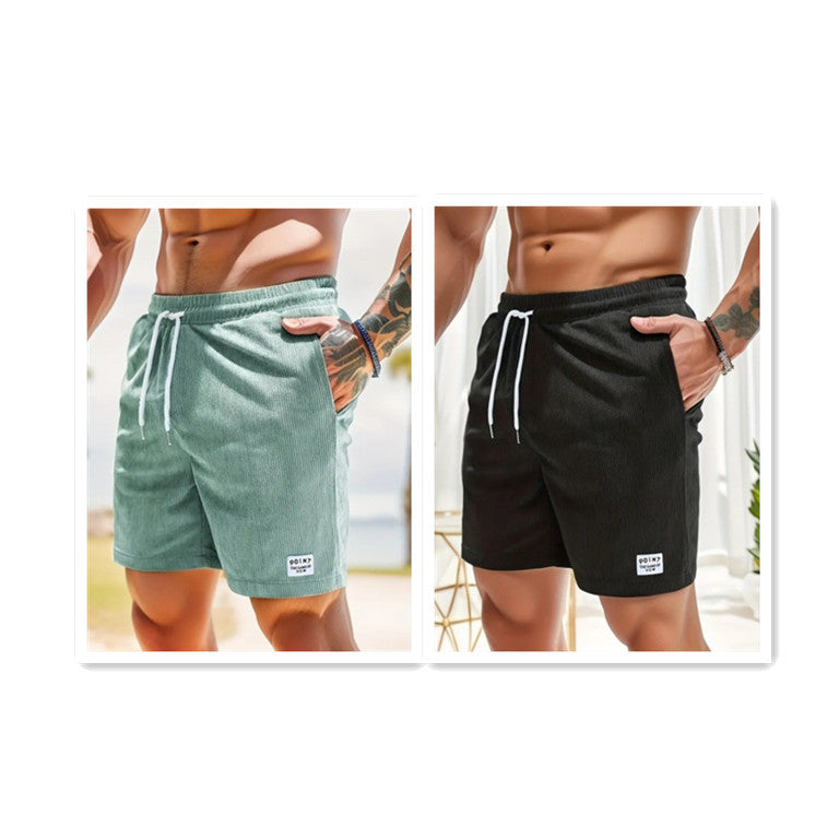 Shorts med snörning Sommarmanchester Sportkorta byxor Herrkläder