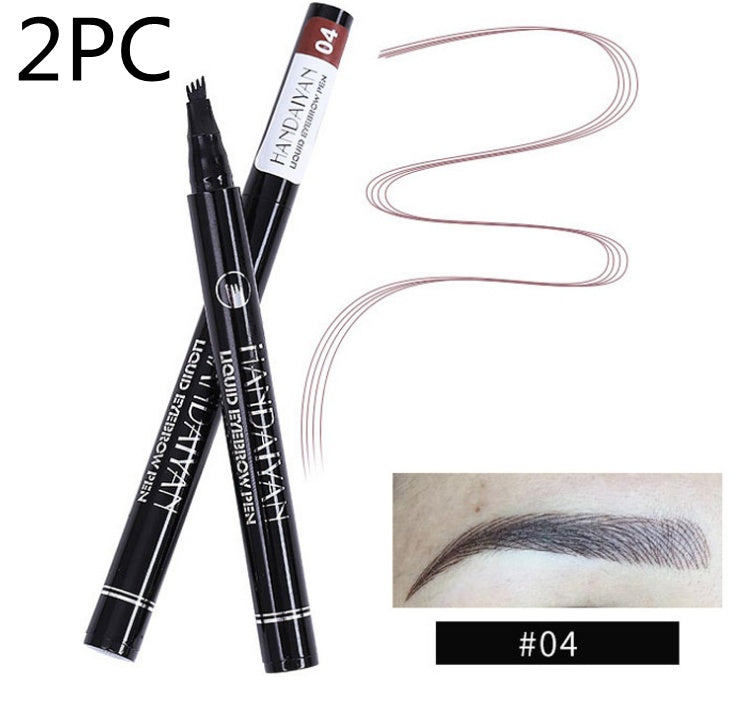 Microblading ögonbryn Pencil Vattentät Gaffel Tip Tattoo Pen Tinted Fin Sketch Ögonbryn Pennor Lång varaktigt ögonbryn