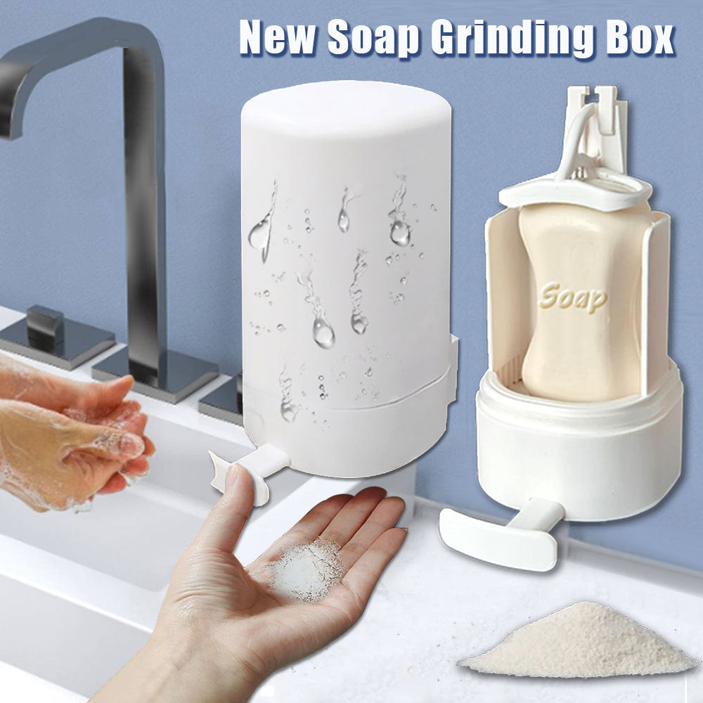 3 Levels Adjustable Soap Grinder Dispenser Soap Box Wall Mounted Dry Organizer Box