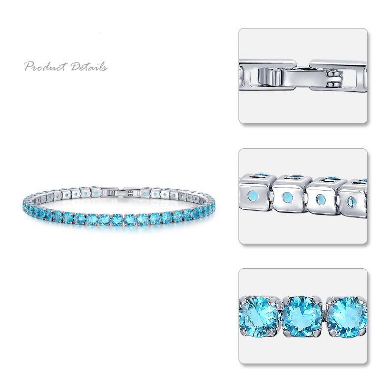Cubic Zirconia Tennis armband & Armband för kvinnor julklappar Nya mode dam smycken