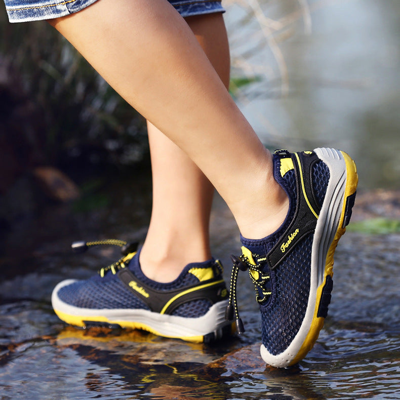 Chaussures de plage décontractées, chaussures en amont pour enfants, chaussures transfrontalières en amont pour garçons, maille d'été respirante, loisirs