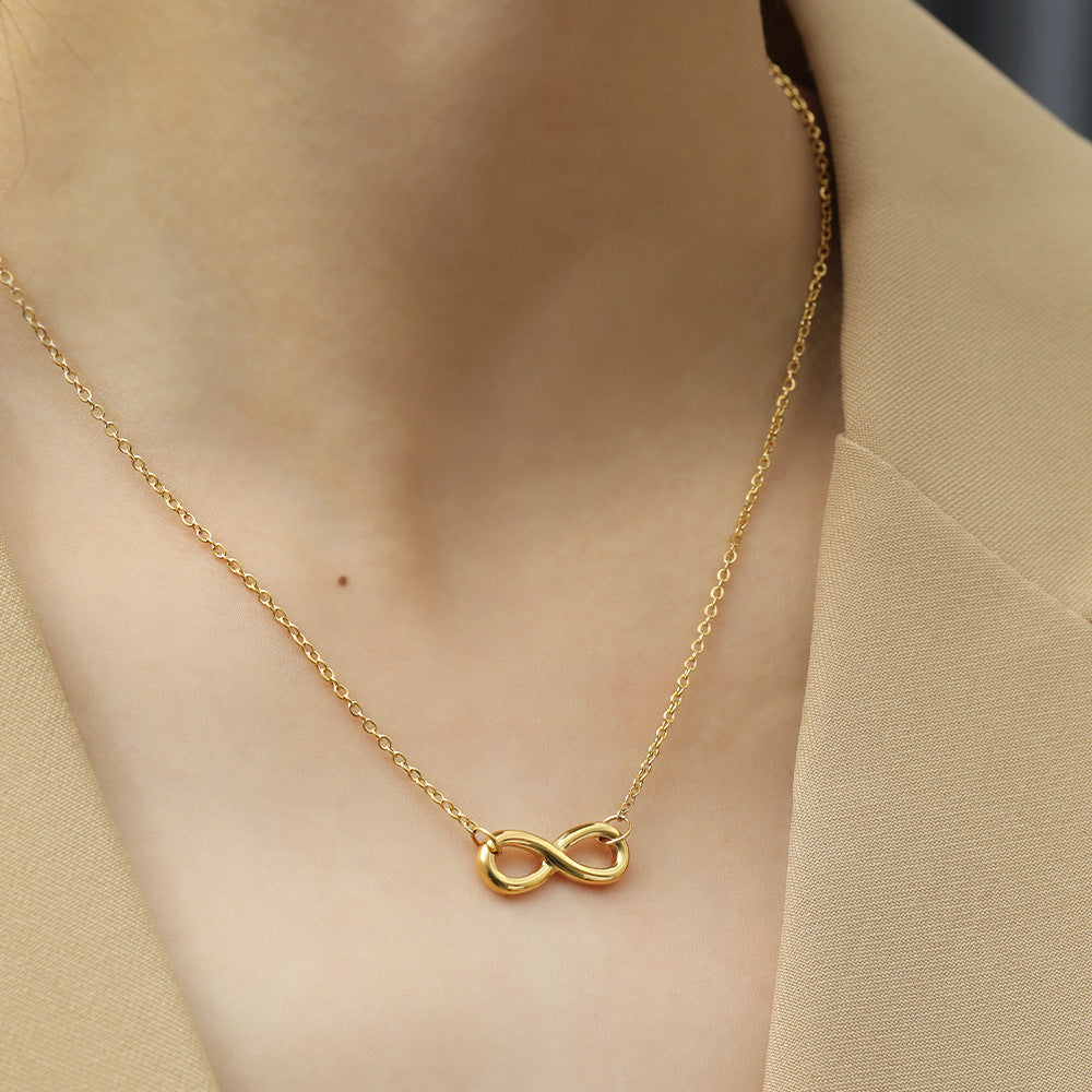 Simple Infinite Love 8-word Necklace For Women