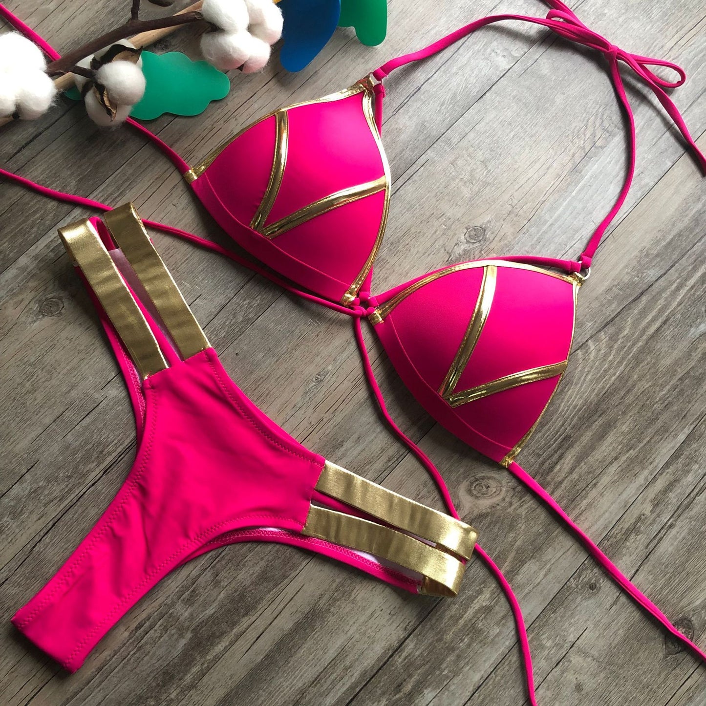Professional Bronzing Bikini - Nylon Cotton (Chest Pad Support, Swimming Wading Sports, High-Quality Materials, Stylish Durable Design)