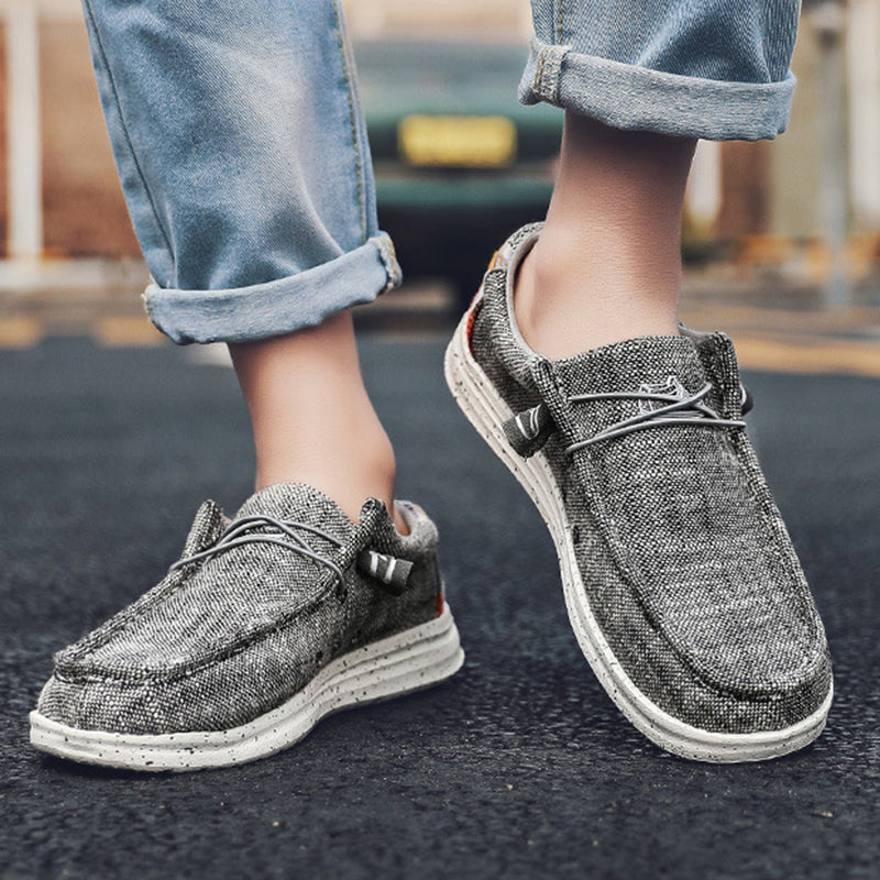 Män Loafers Mode Canvas Skor