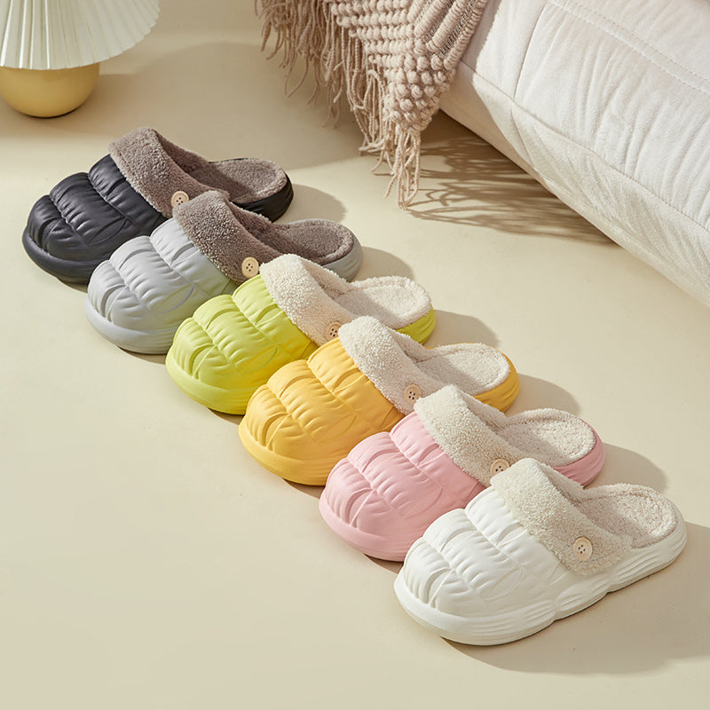 Removable Fluffy Slippers - Warm Fuzzy Shoes - Indoor Collection