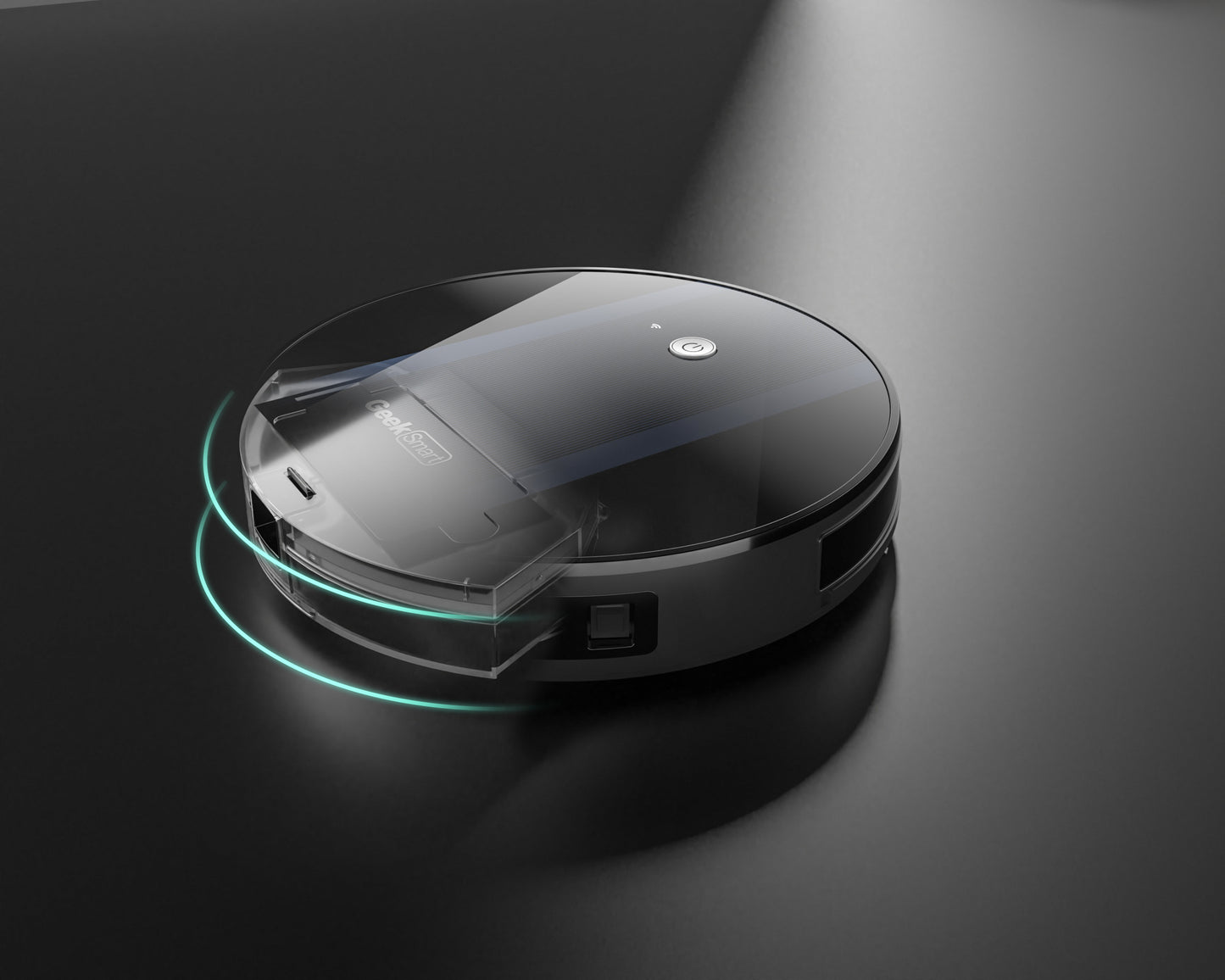 Geek Smart robotdammsugare G6 Plus, ultratunn, 1800Pa stark sugkraft, automatisk självladdning, Wi-Fi-anslutning, appkontroll, anpassad rengöring, utmärkt för hårda golv till mattor