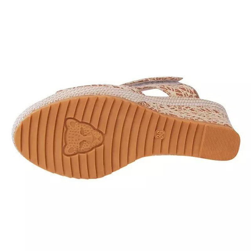 Högklackade sandaler med platt botten