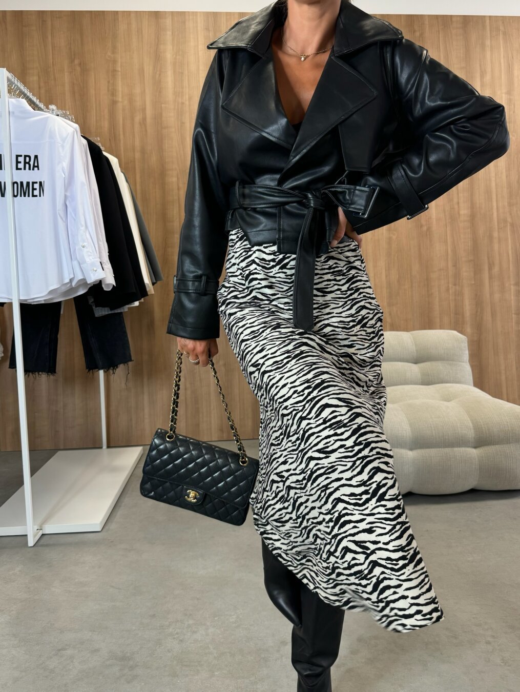 High Waist Slimming Women's Printed Wear Skirt