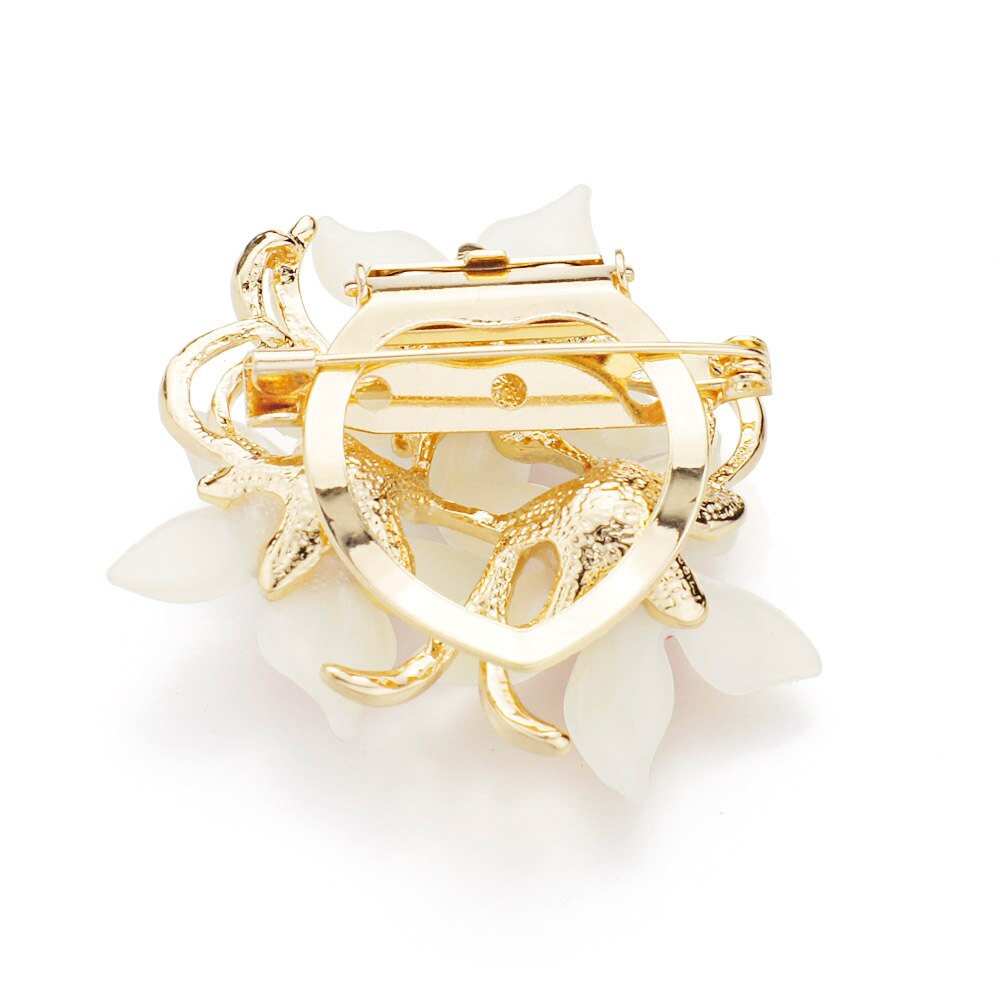 Diamant opal brosch