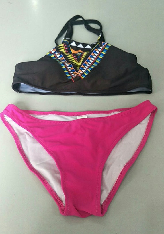 Nytt snabbsäljande pass för kvinnor eBay split Bikini Bikini Baddräkt set 5 färger