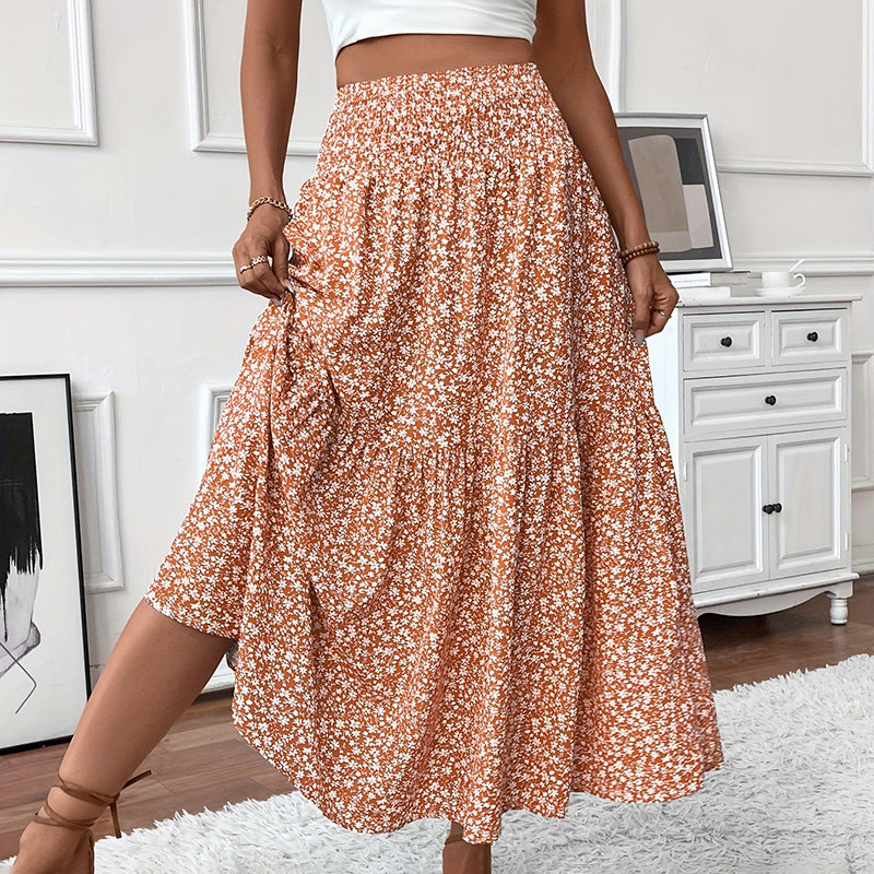 Professional Elegant Suede Fringe Rivet Short Skirt - Polyester Elastane (90%/10%, Brown, S-XL)