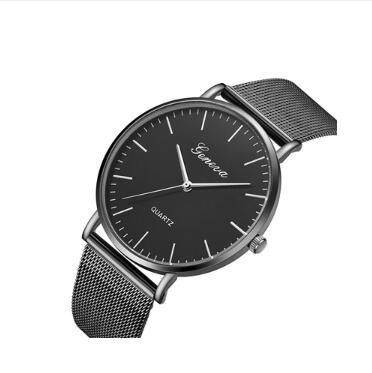 Montres décontractées à la mode pour femmes et hommes, montre-Bracelet classique à Quartz en acier inoxydable, montres-bracelets