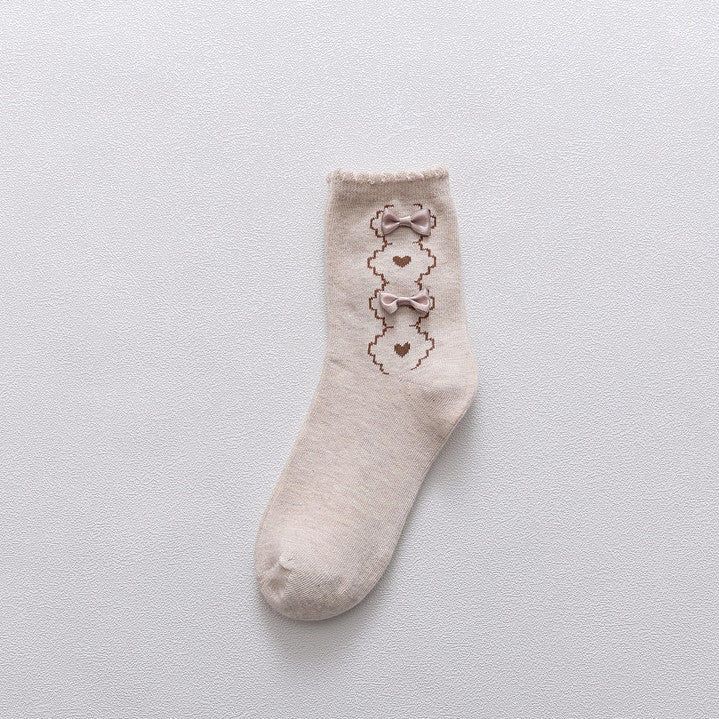 Chaussettes fille nœud